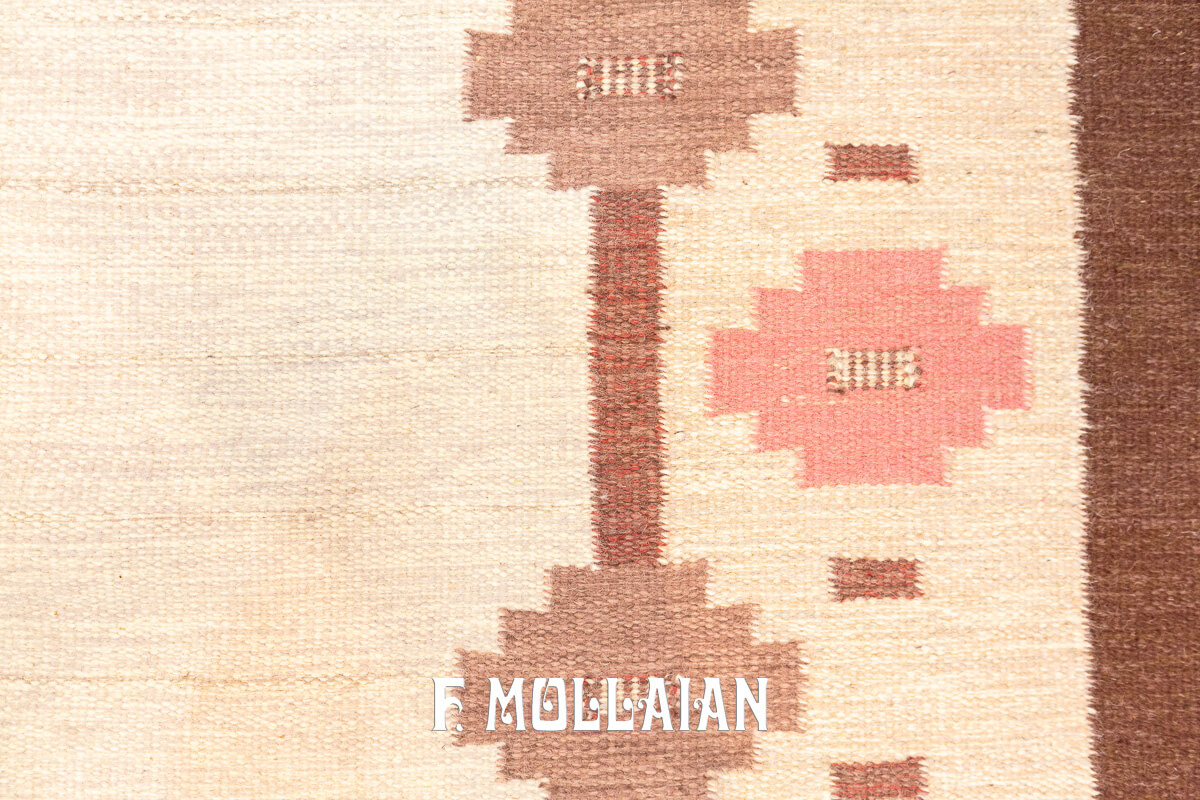 Rollakan Swedish Flat-weave Rug Beige/Brown n°:471490